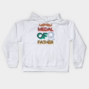 medal of father Kids Hoodie